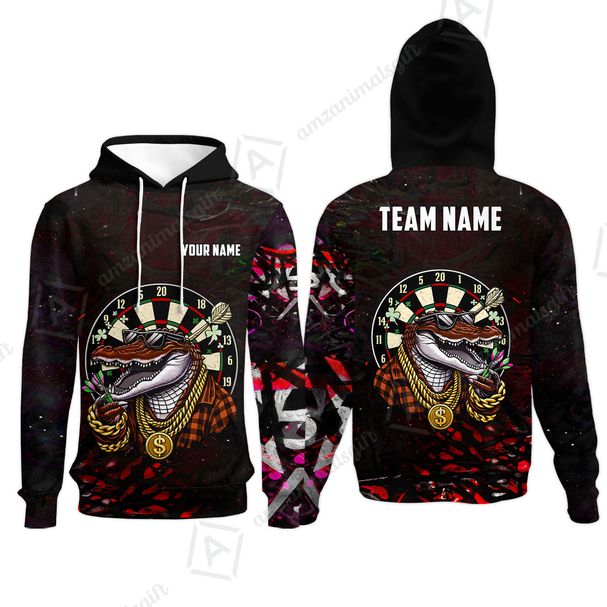 Custom Darts Team Jersey, Personalized Alligator Dart Jersey Shirt For Players With Name & Team Name
