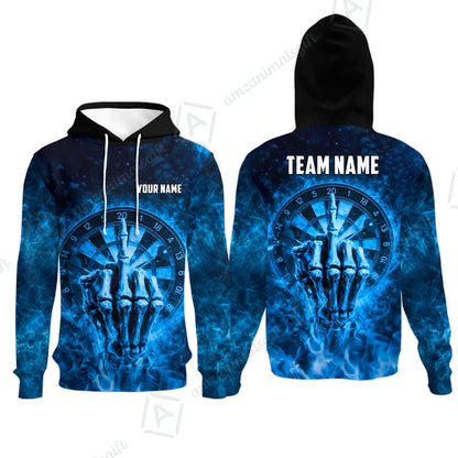 Custom Darts Team Jersey, Personalized Reaper Bullseye Dart Polo Shirt For Players With Name & Team Name