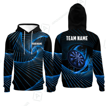 Custom Darts Team Jersey, Personalized Dark Flame Dart Polo Shirt For Players With Name & Team Name