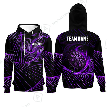 Custom Darts Team Jersey, Personalized Dark Flame Dart Polo Shirt For Players With Name & Team Name