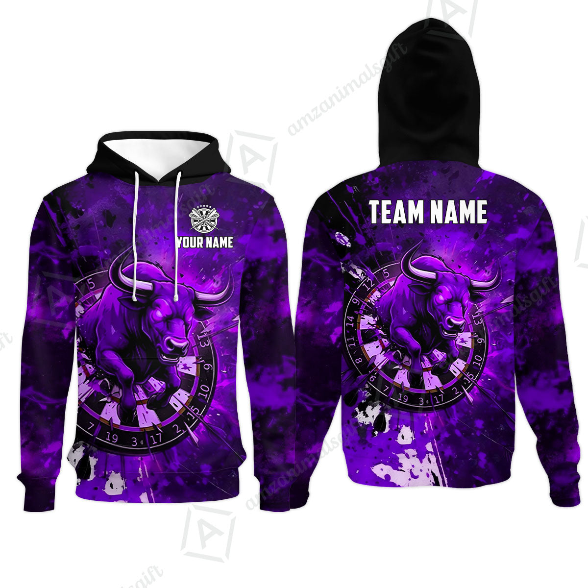 Custom Darts Team Jersey, Personalized Raging Bull Jersey Shirt For Players With Name & Team Name