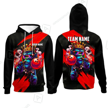 Custom Bowling Jersey Polo Shirt, Gorilla Boss King, Custom Bowling Jersey Team Shirt For Players With Name & Team Name