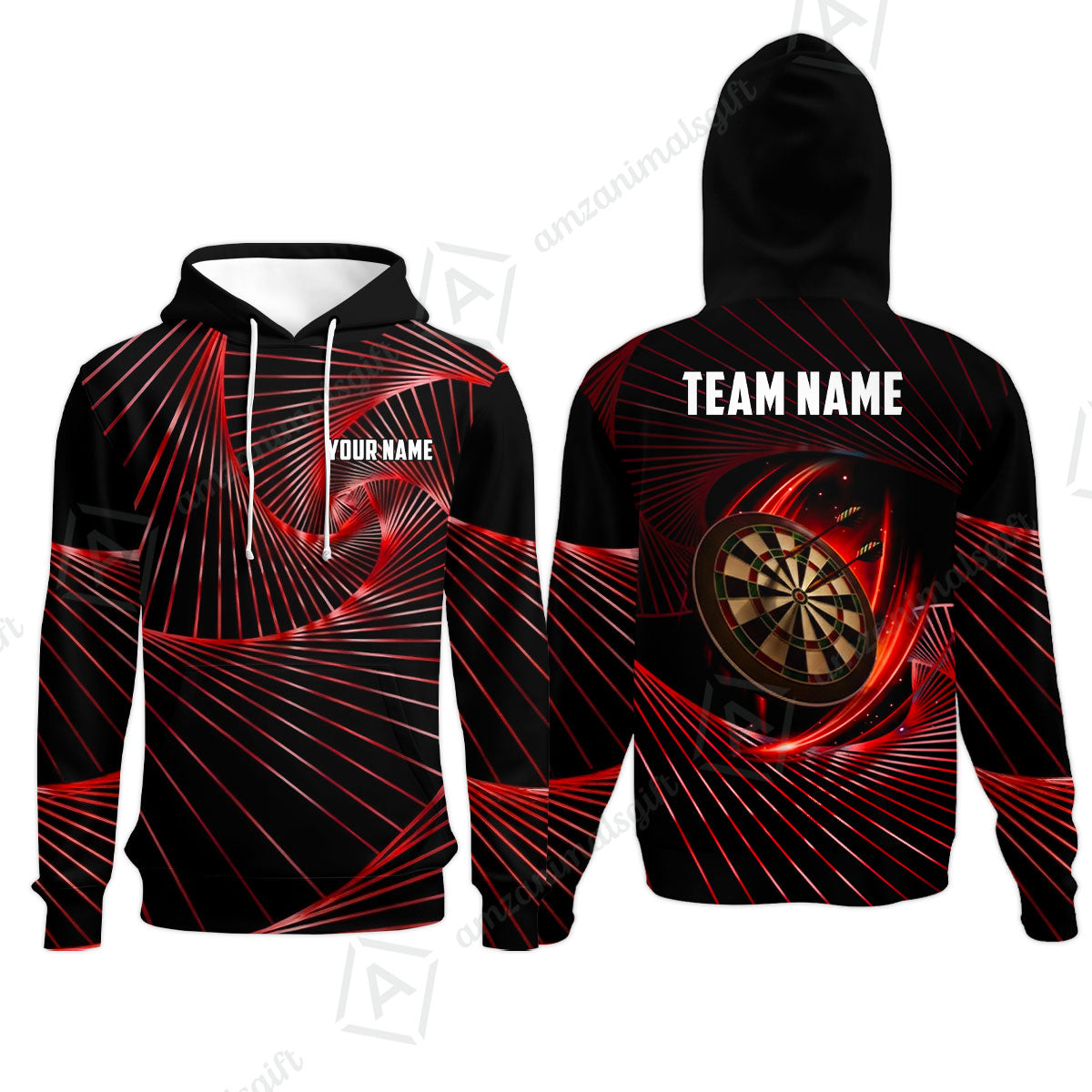 Custom Darts Team Jersey, Personalized Dark Flame Dart Polo Shirt For Players With Name & Team Name