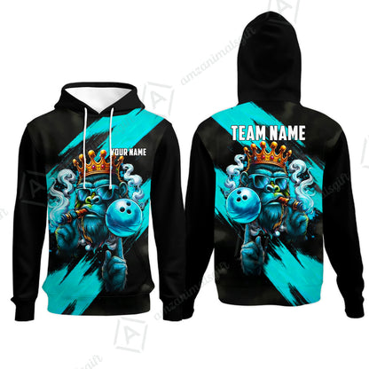 Custom Bowling Jersey Polo Shirt, Gorilla Boss King, Custom Bowling Jersey Team Shirt For Players With Name & Team Name