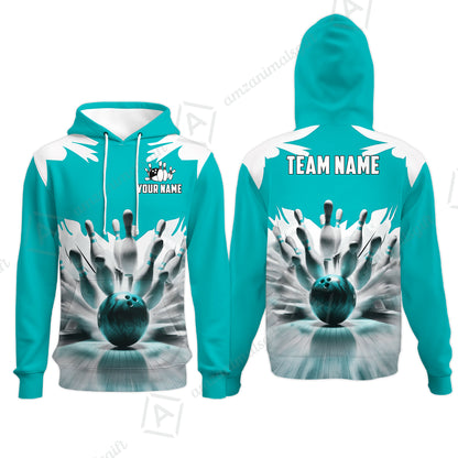 Custom Bowling Jersey Polo Shirt, Electric Marble Strike, Custom Bowling Jersey Team Shirt For Players With Name and Team Name