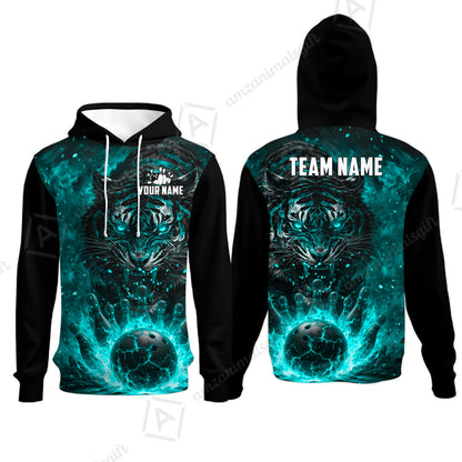 Custom Bowling Jersey Polo Shirt, Cursed Phantom Tiger, Custom Bowling Jersey Team Shirt For Players With Name & Team Name