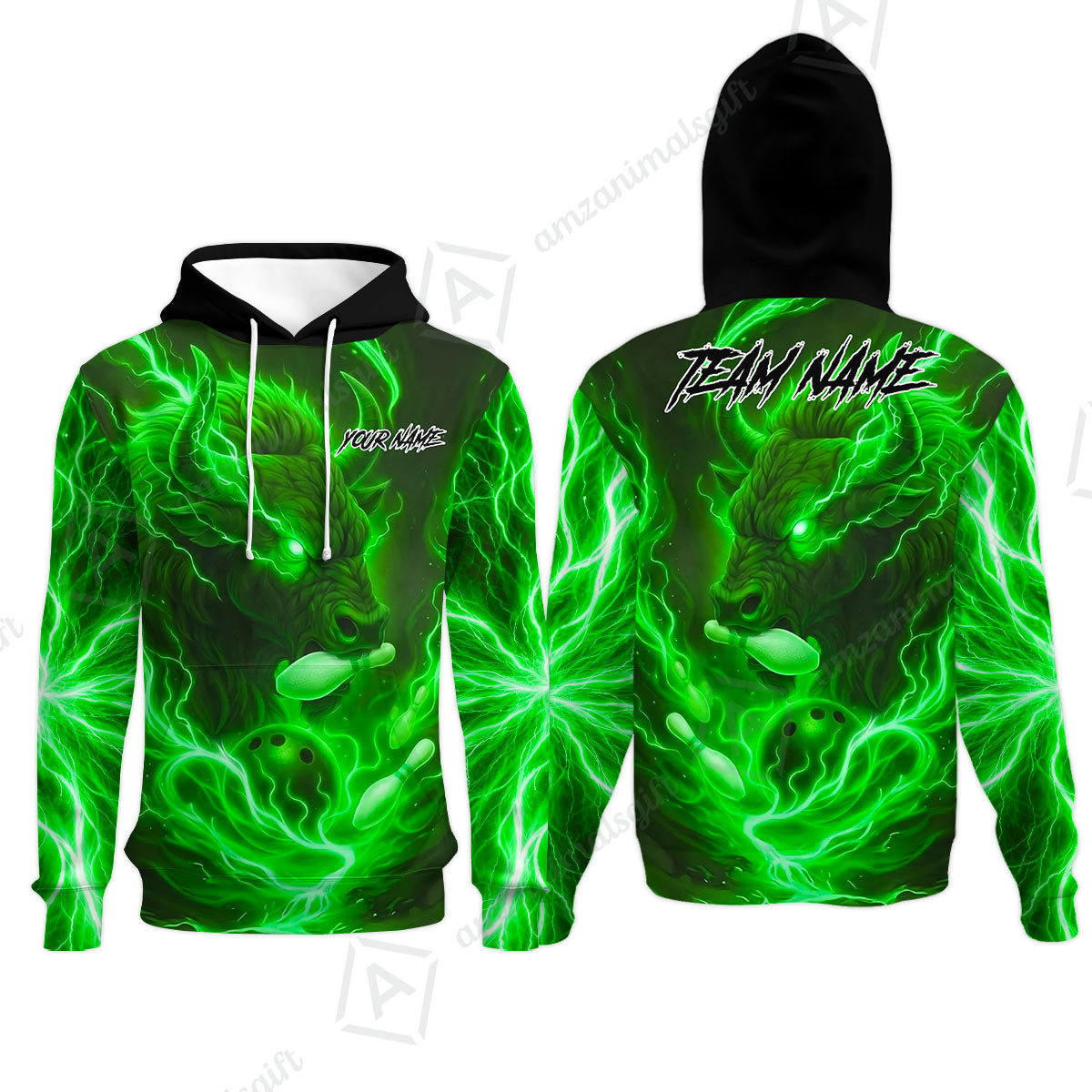 Custom Bowling Jersey Polo Shirt, Charging Bull Bowling Custom Bowling Jersey Team Shirt For Players With Name & Team Name