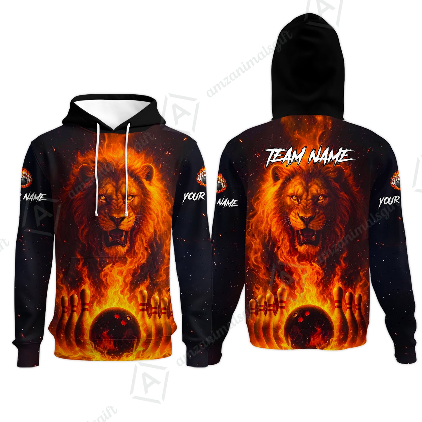 Custom Bowling Jersey Polo Shirt, Bowling Lion Of The Savannah, Custom Bowling Jersey Team Shirt For Players With Name & Team Name