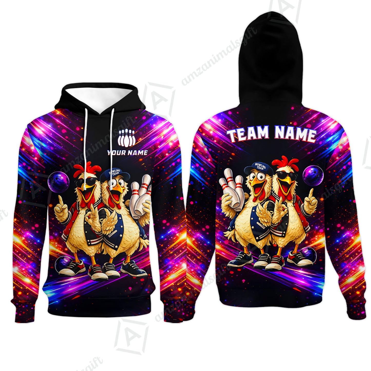 Custom Bowling Jersey Polo Shirt, Cool Roosters Bowling, Custom Bowling Jersey Team Shirt For Players With Name & Team Name