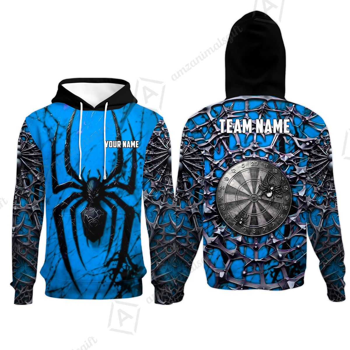 Custom Darts Jersey Polo Shirt, Gothic Widow Spiderweb, Custom Dart Jersey Team Shirt For Players With Name & Team Name