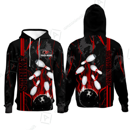 Custom Team Name Bowling Strike Team  Bowling Jersey - Custom Name Bowling Strike Personalized Bowling Polo Shirt - Uniform Shirt For Bowlers