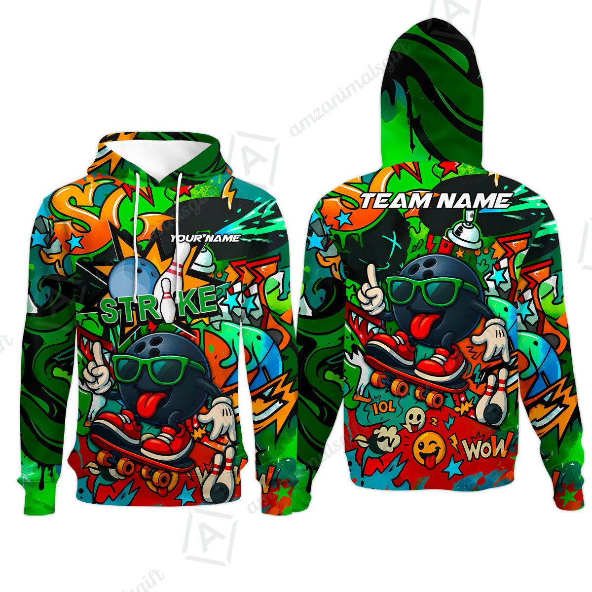 Customized Skater Bowler Bowling Jersey, Custom Name And Team Name For Bowlers