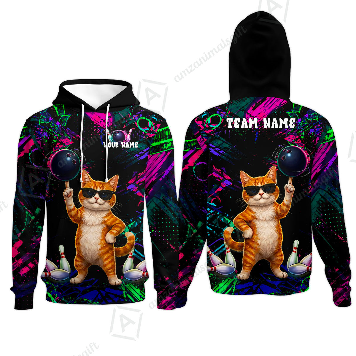Custom Bowling Jersey Polo Shirt, Cool Cat Roller, Custom Bowling Jersey Team Shirt For Players With Name and Team Name