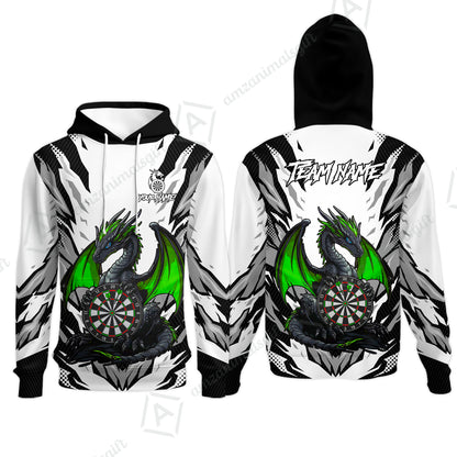 Custom Darts Team Jersey, Personalized Fantasy Dragon Dart Polo Shirt For Players With Name & Team Name