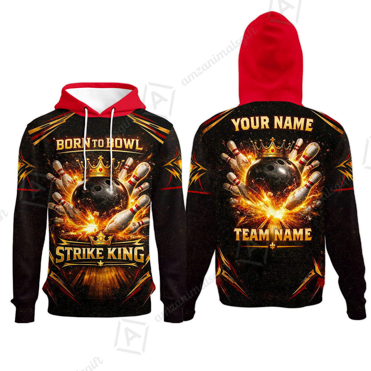 Custom Bowling Jersey Polo Shirt, Born to Bowl King Bowling, Custom Bowling Jersey Team Shirt With Name & Team Name