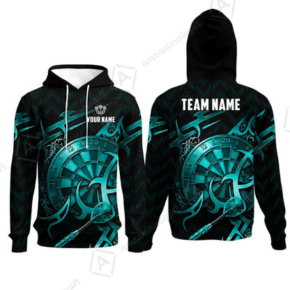 Custom Darts Jersey Polo Shirt, Tribal Darts & Mechanical Inferno, Custom Dart Jersey Team Shirt For Players With Name & Team Name