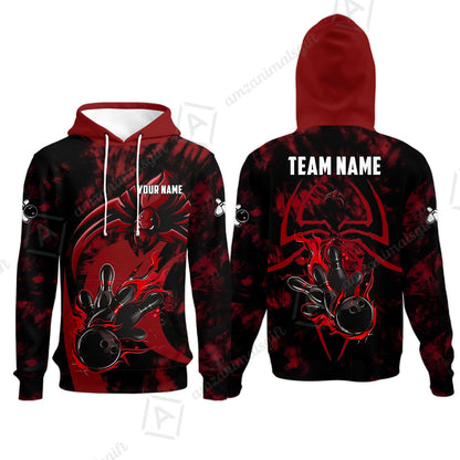 Custom Bowling Jersey Polo Shirt, Neon Venom Spider Monster, Custom Bowling Jersey Team Shirt For Players With Name and Team Name