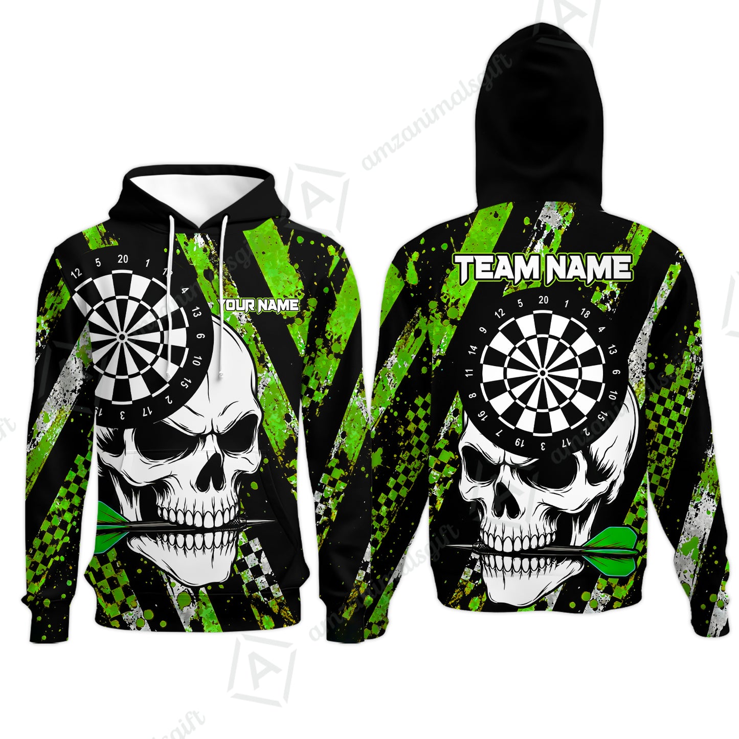 Custom Darts Jersey Polo Shirt, Skull Bites Dart, Custom Dart Jersey Team Shirt For Players With Name & Team Name