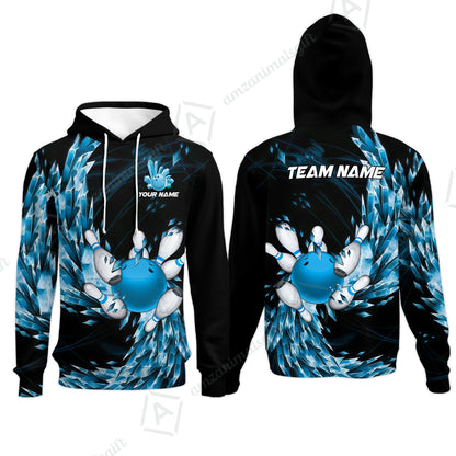 Custom Bowling Jersey Polo Shirt, Crystal Explosion Bowling Custom Bowling Jersey Team Shirt For Players With Name & Team Name