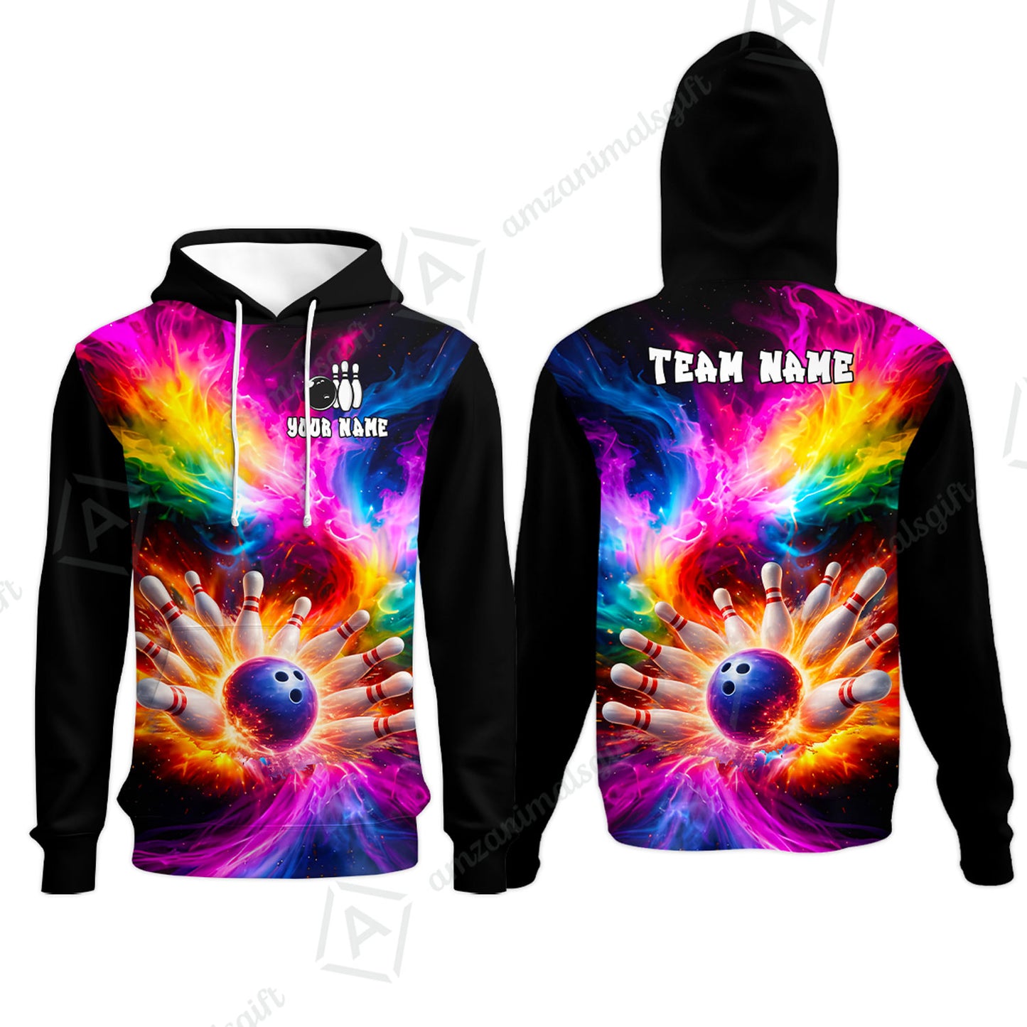 Custom Cosmic Bowling Night Jersey Polo Shirt, Custom Cosmic Bowling Night Jersey Team Shirt For Players With Name & Team Name