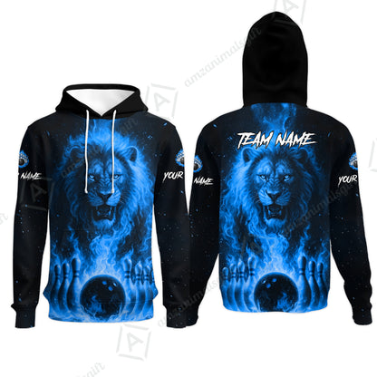 Custom Bowling Jersey Polo Shirt, Bowling Lion Of The Savannah, Custom Bowling Jersey Team Shirt For Players With Name & Team Name