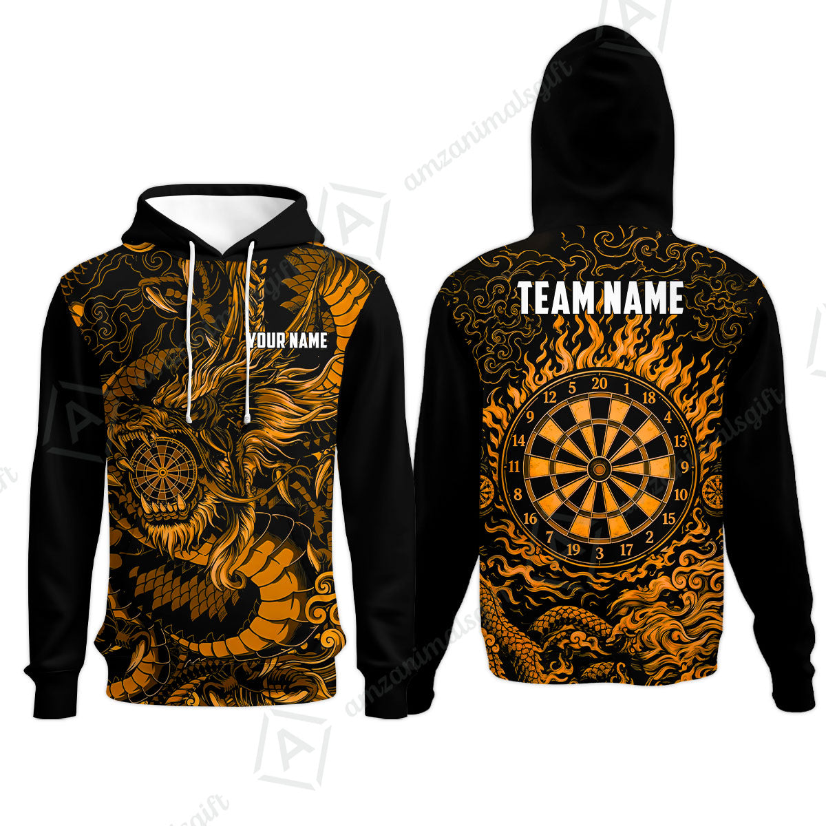 Custom Darts Jersey Polo Shirt, Dragon's Bullseye Darts, Custom Dart Jersey Team Shirt For Players With Name & Team Name