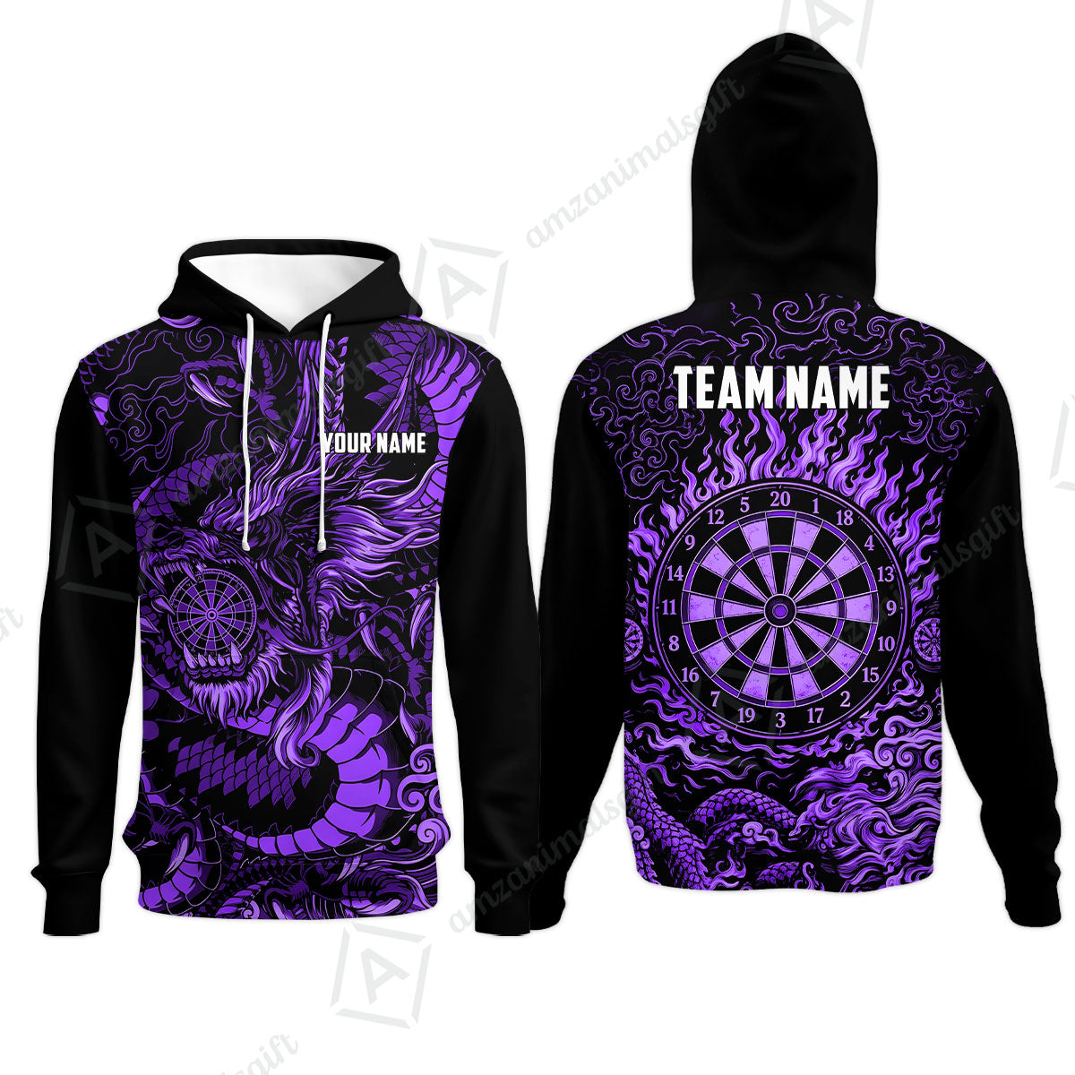 Custom Darts Jersey Polo Shirt, Dragon's Bullseye Darts, Custom Dart Jersey Team Shirt For Players With Name & Team Name