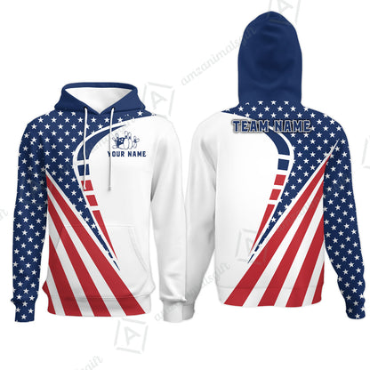 Custom Bowling Jersey Polo Shirt, 4th of July Patriotic Bowling, Custom Bowling Jersey Team Shirt For Players With Name & Team Name