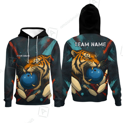 Custom Tiger Strike Bowling Team Jerseys Polo Shirts, Bowling uniforms,  Tiger Strike Bowling Personalized Name And Team Name