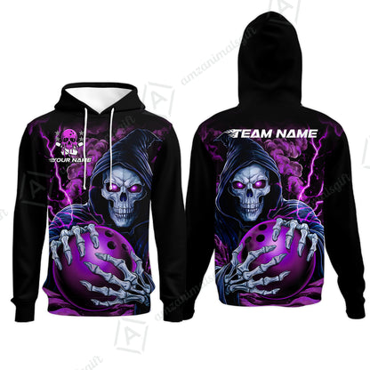 Custom Bowling Jersey Polo Shirt, The Death Hold Bowling Ball, Custom Bowling Jersey Team Shirt For Players With Name & Team Name