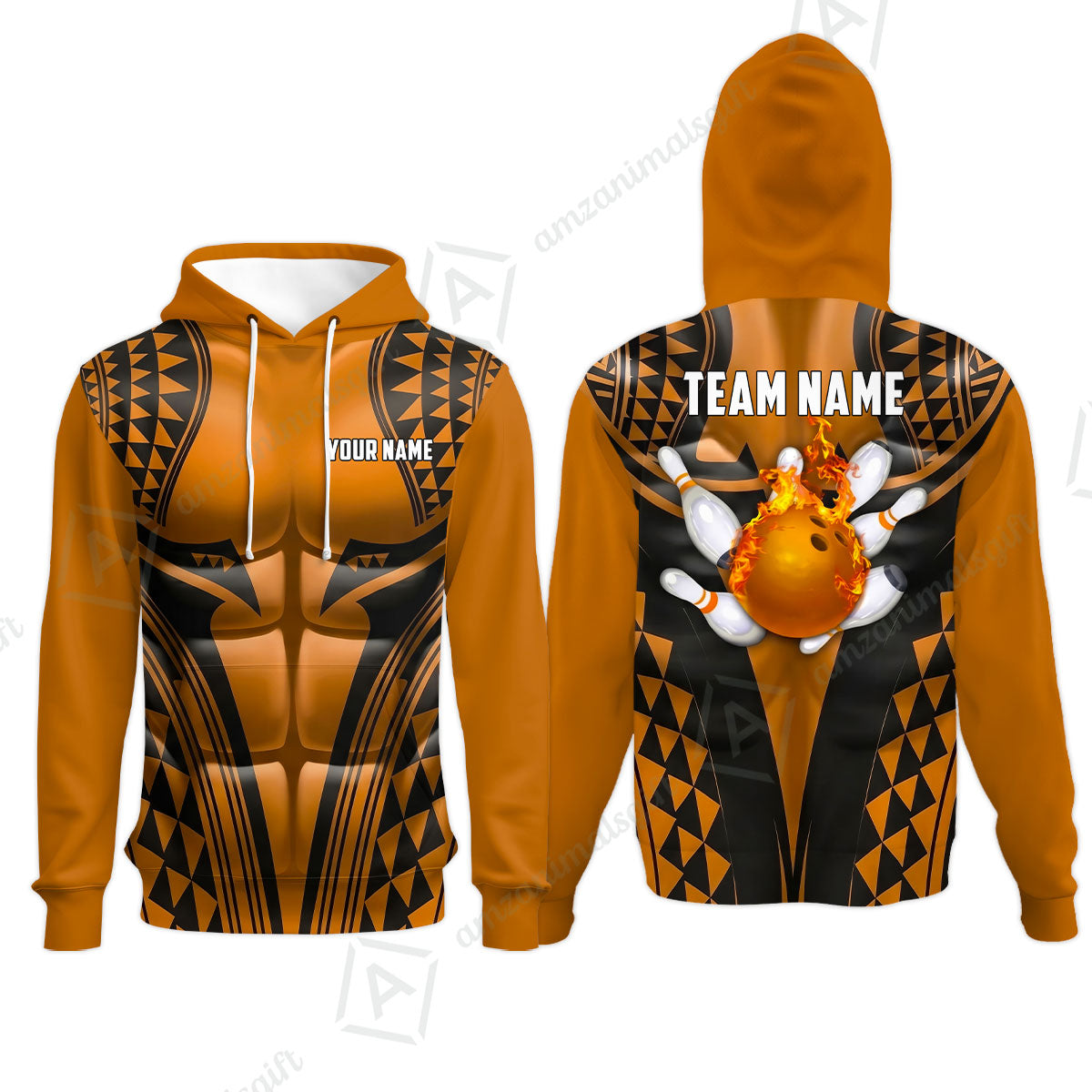 Custom Bowling Jersey Polo Shirt, Polynesian Strike, Custom Bowling Jersey Team Shirt For Players With Name & Team Name