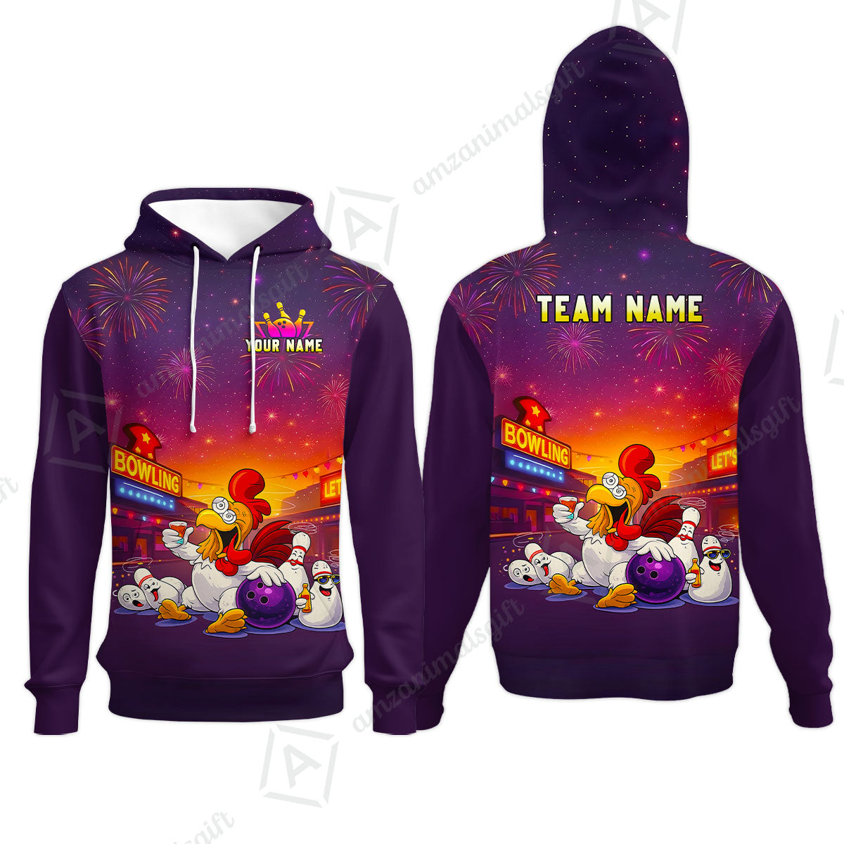 Custom The Tipsy Rooster Bowling Jersey Polo Shirt, Custom The Tipsy Rooster Bowling Jersey Team Shirt For Players With Name & Team Name