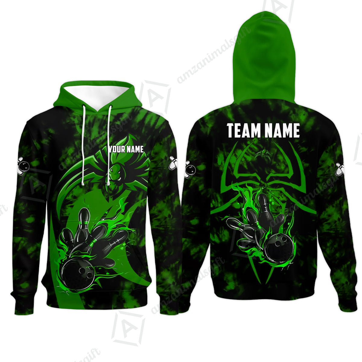 Custom Bowling Jersey Polo Shirt, Neon Venom Spider Monster, Custom Bowling Jersey Team Shirt For Players With Name and Team Name