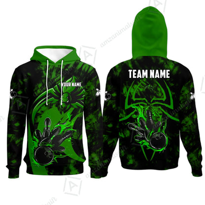 Custom Bowling Jersey Polo Shirt, Neon Venom Spider Monster, Custom Bowling Jersey Team Shirt For Players With Name and Team Name