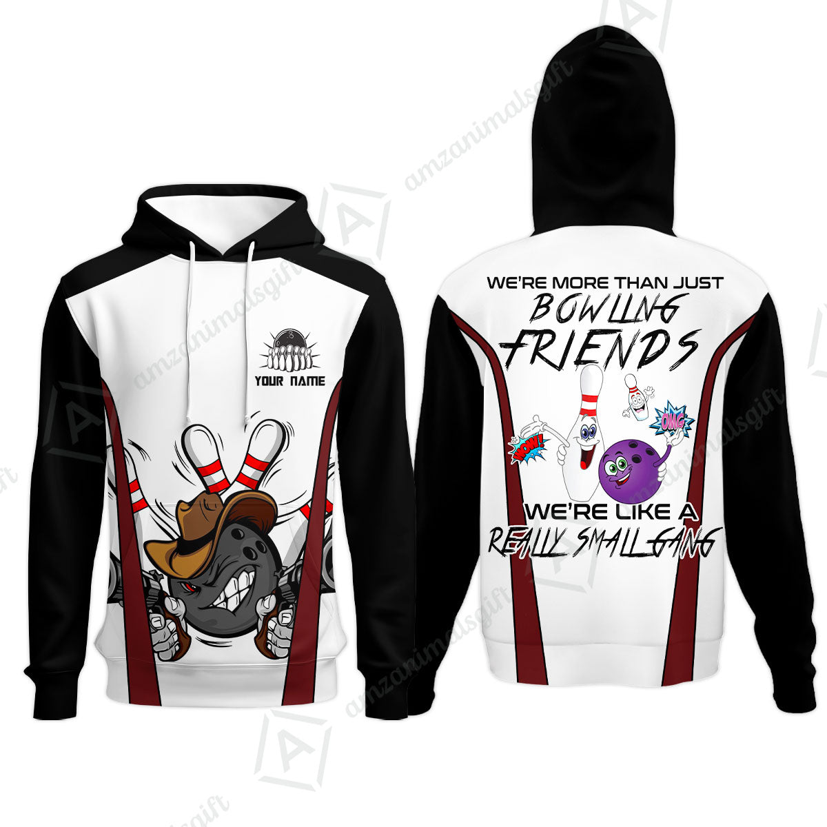 Customized Bowling Friends Polo Shirt, Really Small Gang Funny Bowling Team Polo Shirt, Perfect Outfit For Bowlers