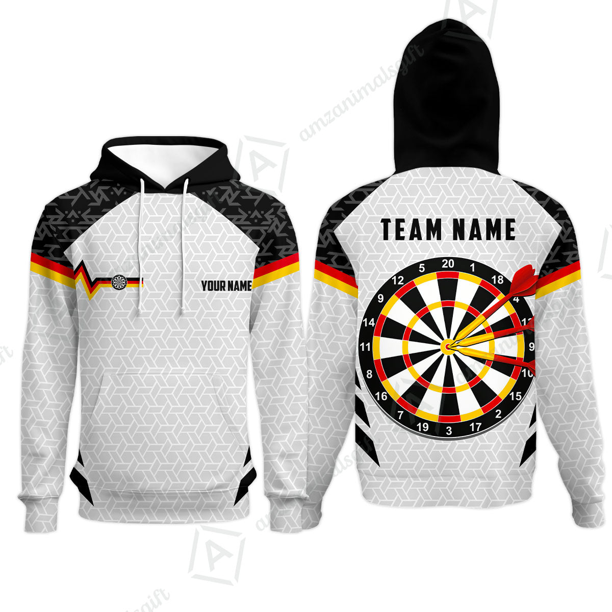 Custom Germany Darts Quarter-Zip Polo Shirt, Personalized Darts For Team Quarter-Zip Polo Shirt