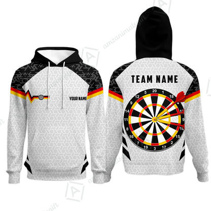 Custom Germany Darts Quarter-Zip Polo Shirt, Personalized Darts For Team Quarter-Zip Polo Shirt