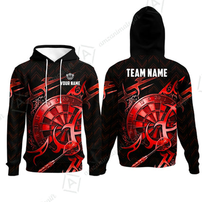 Custom Darts Jersey Polo Shirt, Tribal Darts & Mechanical Inferno, Custom Dart Jersey Team Shirt For Players With Name & Team Name
