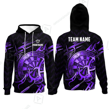 Custom Darts Jersey Polo Shirt, Tribal Darts & Mechanical Inferno, Custom Dart Jersey Team Shirt For Players With Name & Team Name