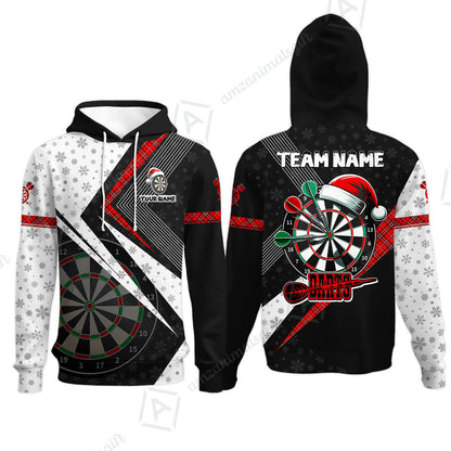 Custom Funny Santa Darts Unisex Polo Team Shirts, Custom Christmas Team League Darts Jersey Polo , Custom Darts Team Jerseys Uniform