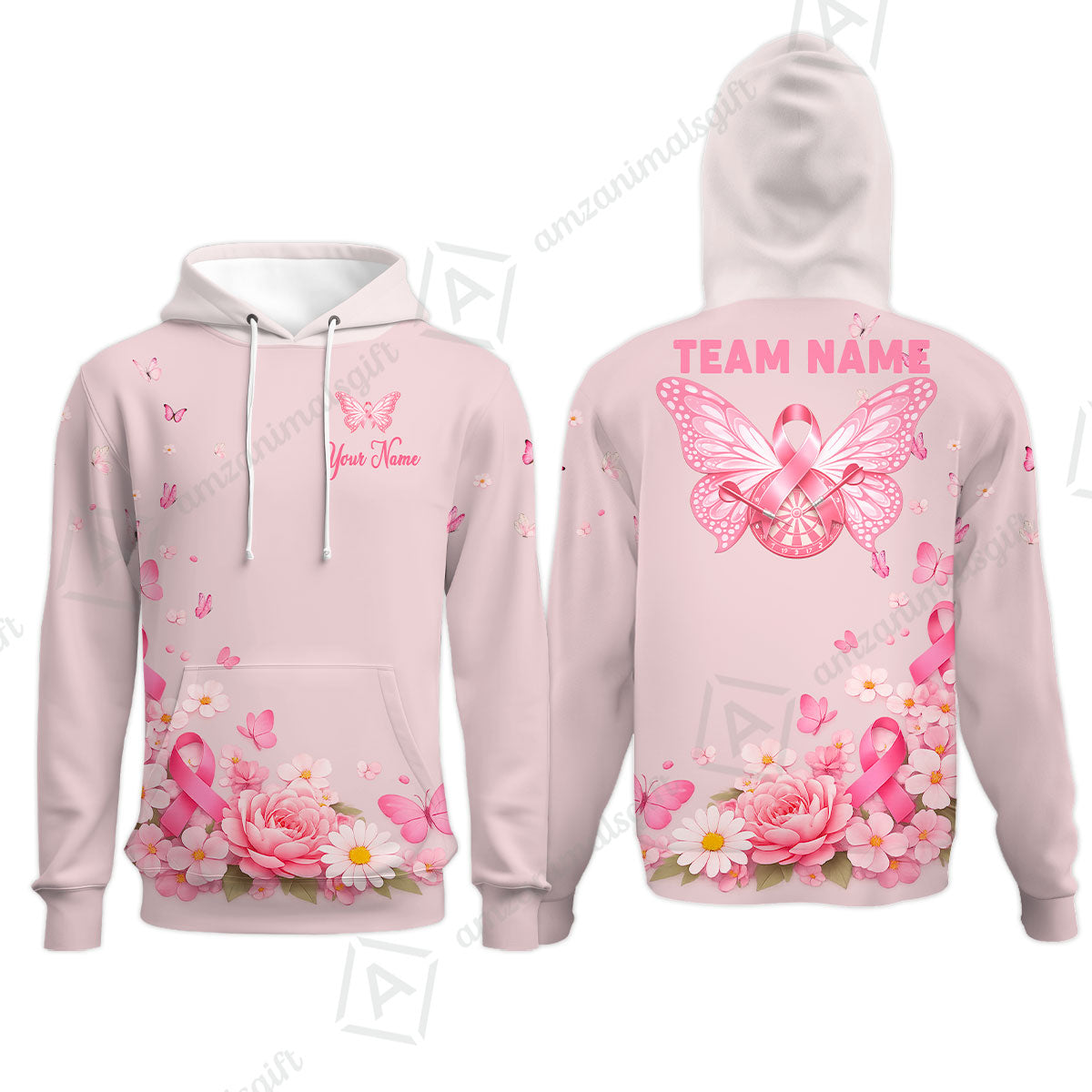 Custom Darts Jersey Polo Shirt, Butterfly Floral Darts, Custom Dart Jersey Team Shirt For Players With Name & Team Name