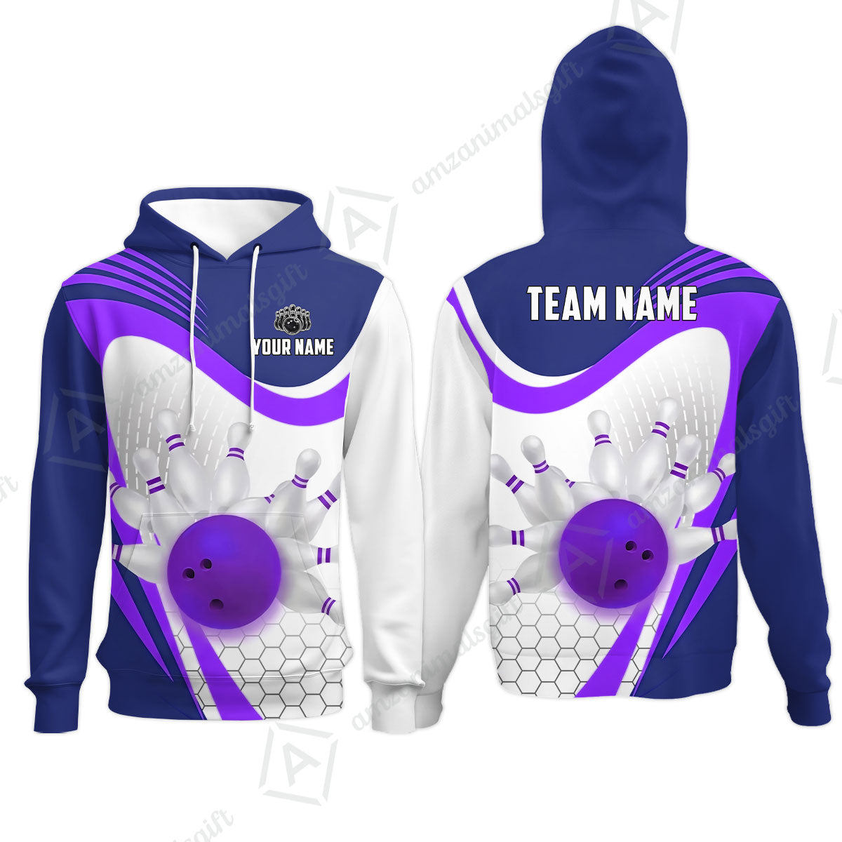 Custom Bowling Jersey Polo Shirt, Geometric Streamline & Fresh Mint, Custom Bowling Jersey Team Shirt For Players With Name & Team Name