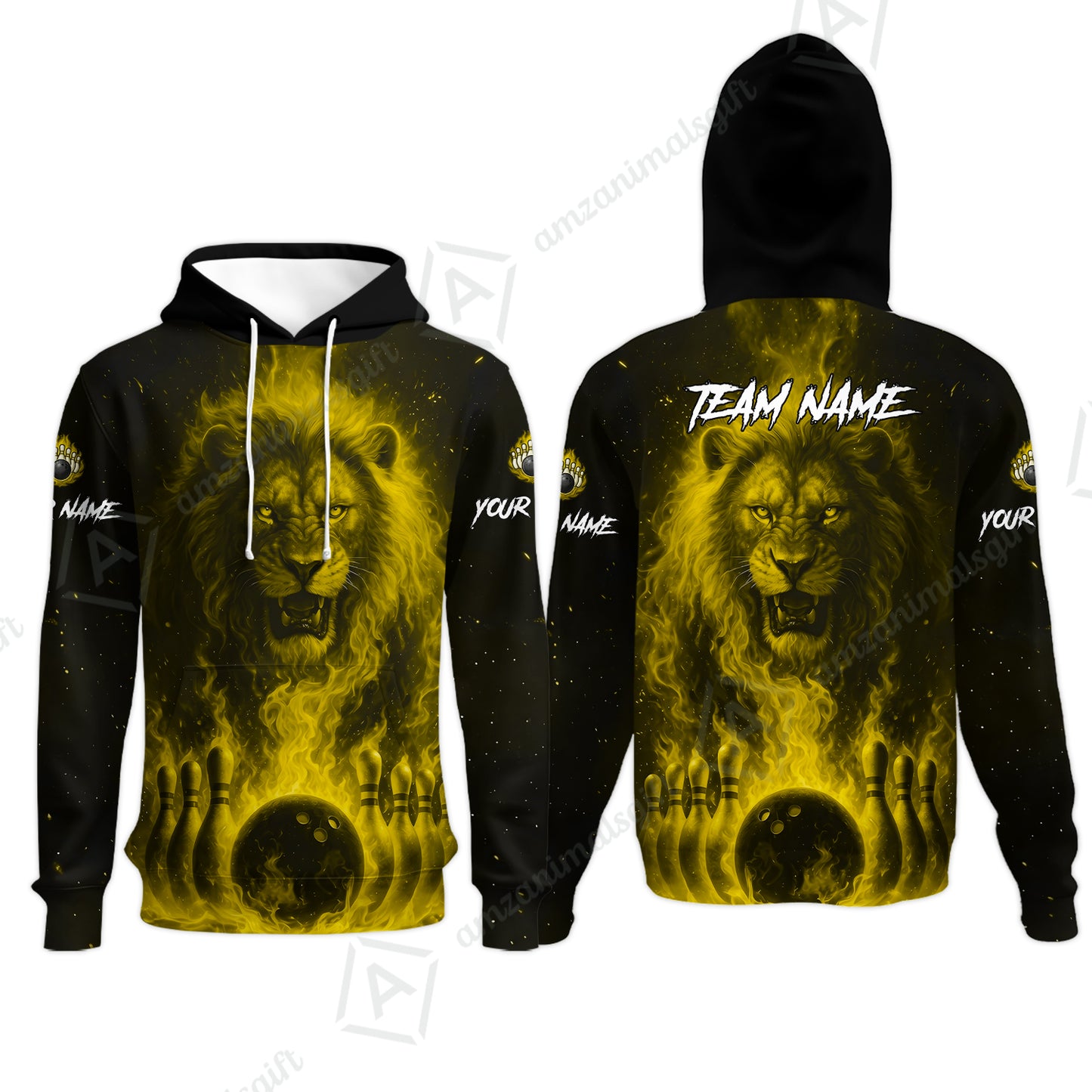 Custom Bowling Jersey Polo Shirt, Bowling Lion Of The Savannah, Custom Bowling Jersey Team Shirt For Players With Name & Team Name