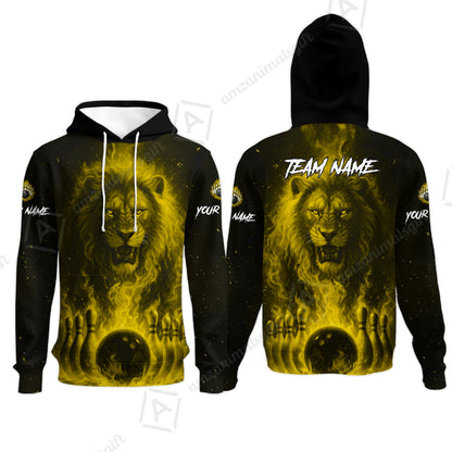 Custom Bowling Jersey Polo Shirt, Bowling Lion Of The Savannah, Custom Bowling Jersey Team Shirt For Players With Name & Team Name