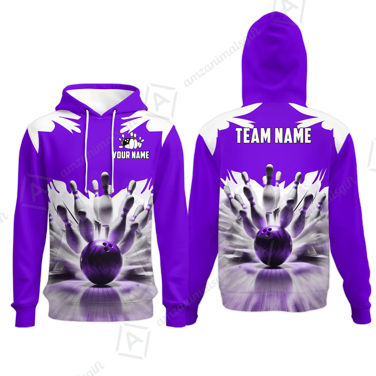 Custom Bowling Jersey Polo Shirt, Electric Marble Strike, Custom Bowling Jersey Team Shirt For Players With Name and Team Name