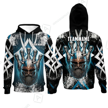Custom Bowling Jersey Polo Shirt, Norse Warrior Bowling, Custom Bowling Jersey Team Shirt For Players With Name and Team Name
