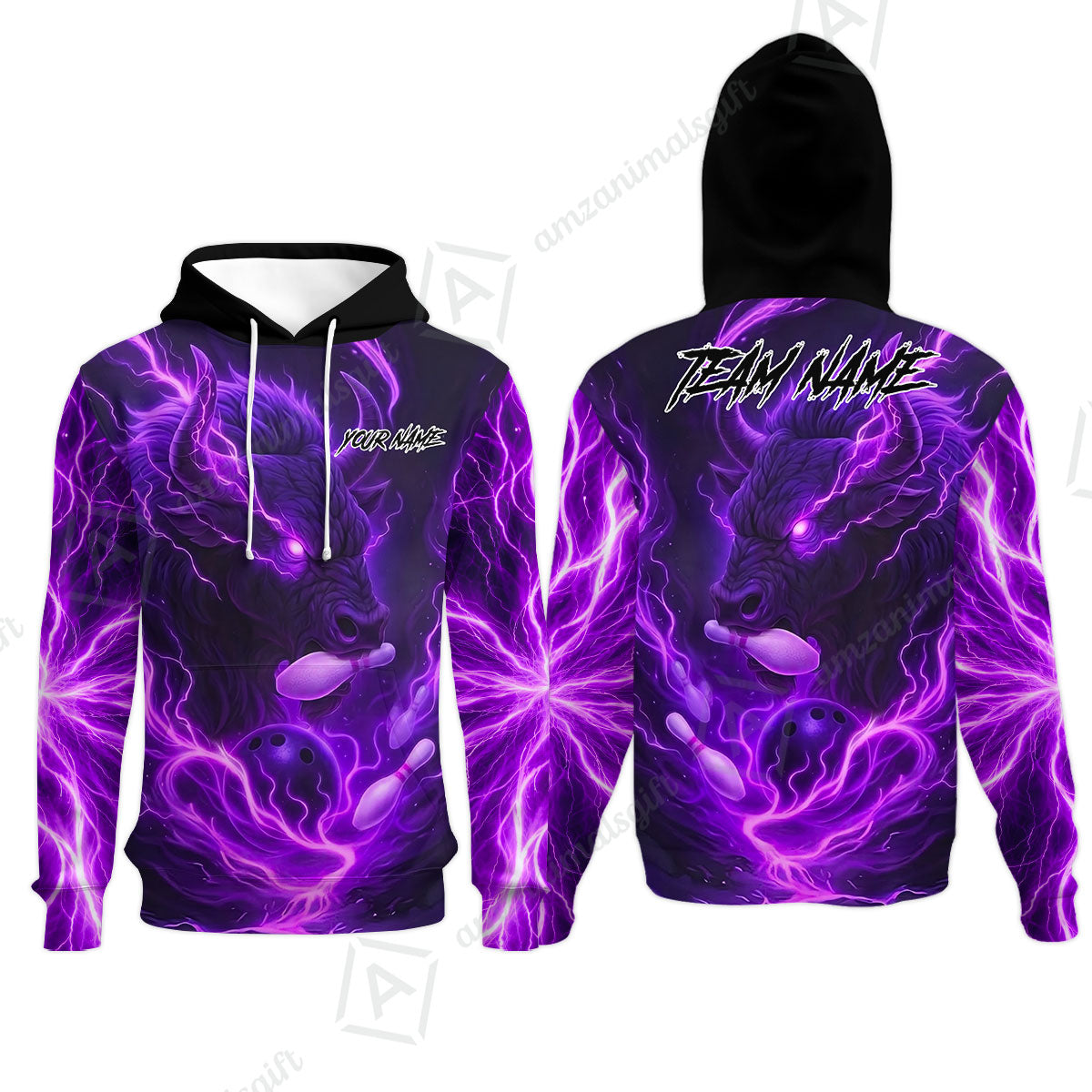 Custom Bowling Jersey Polo Shirt, Charging Bull Bowling Custom Bowling Jersey Team Shirt For Players With Name & Team Name