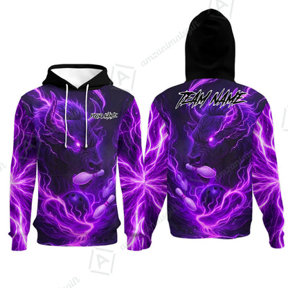 Custom Bowling Jersey Polo Shirt, Charging Bull Bowling Custom Bowling Jersey Team Shirt For Players With Name & Team Name