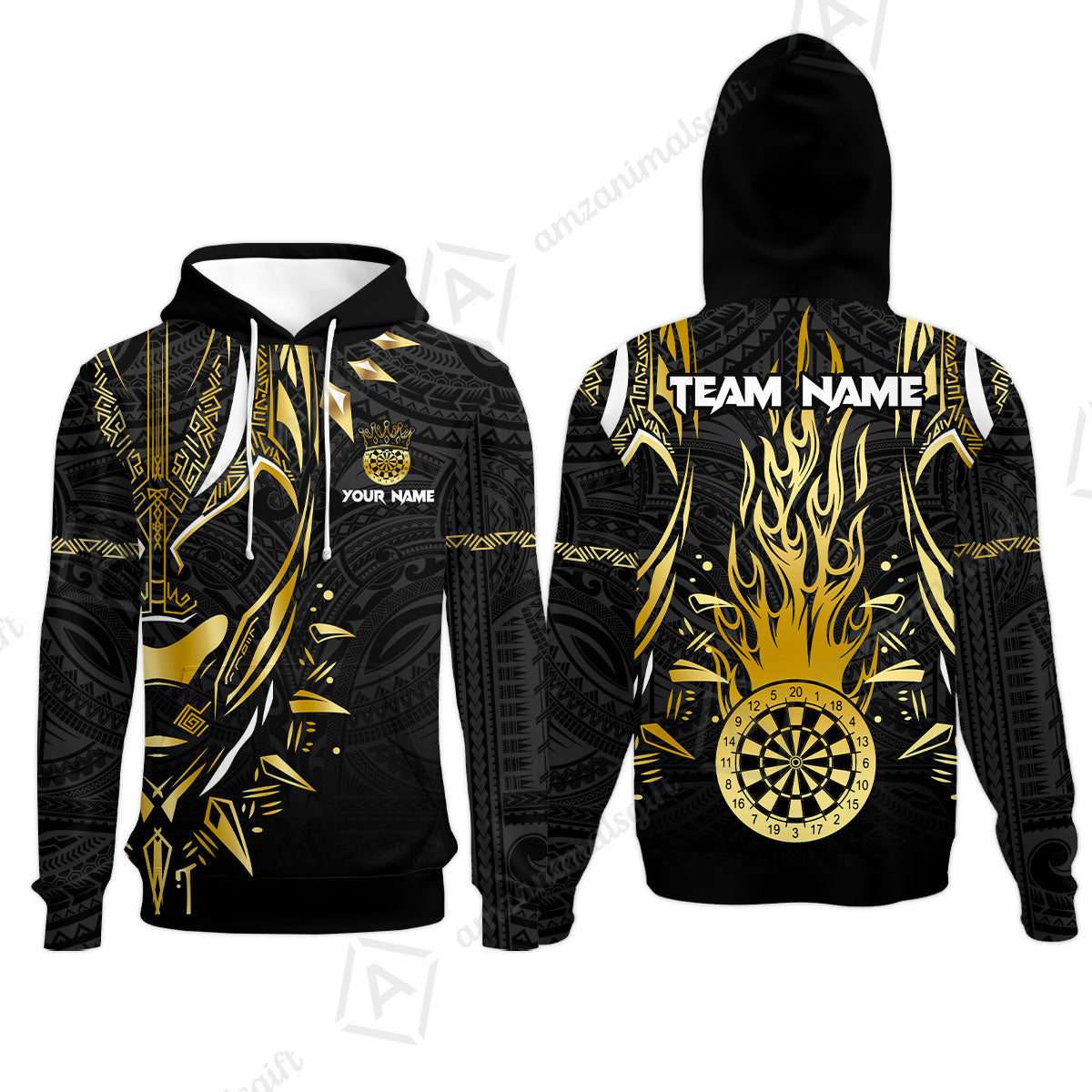Custom Darts Team Jersey, Black Panther Forever Darts Jersey Polo Quarter-Zip Shirts, Custom Darts Uniforms Jerseys