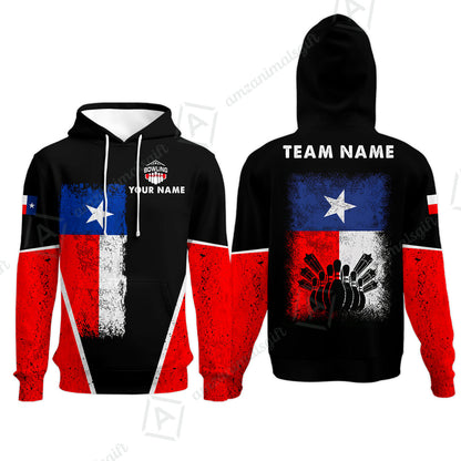 Custom Bowling Jersey Polo Shirt, Texas Stricker, Custom Bowling Jersey Team Shirt For Players With Name and Team Name